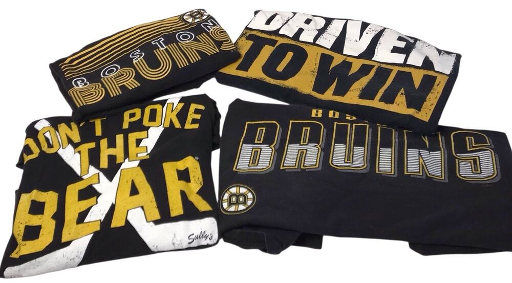 Boston Bruins T-Shirt 4 Bundle Men’s Size XL Black Tee's NHL Hockey Graphic
